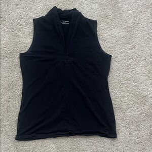 For The Republic Black V-Neck Tank Top